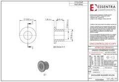 Lot 100 Essentra .260″ ID Nylon Shoulder Washers Flanged Spacers Sleeve Bushings