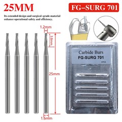 Dental Surgical Burs 25mm Carbide Bur Friction Grip FG Tapered Fissure Bur da