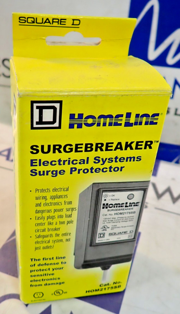 New Square D HOM2175SB 2Pole 150VAC 22KA Homline Surge Breaker Surge Protection
