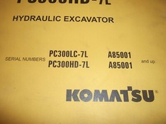 KOMATSU GALEO PC300LC-7L PC300HD-7L EXCAVATOR PARTS CATALOG BOOK MANUAL A85001-