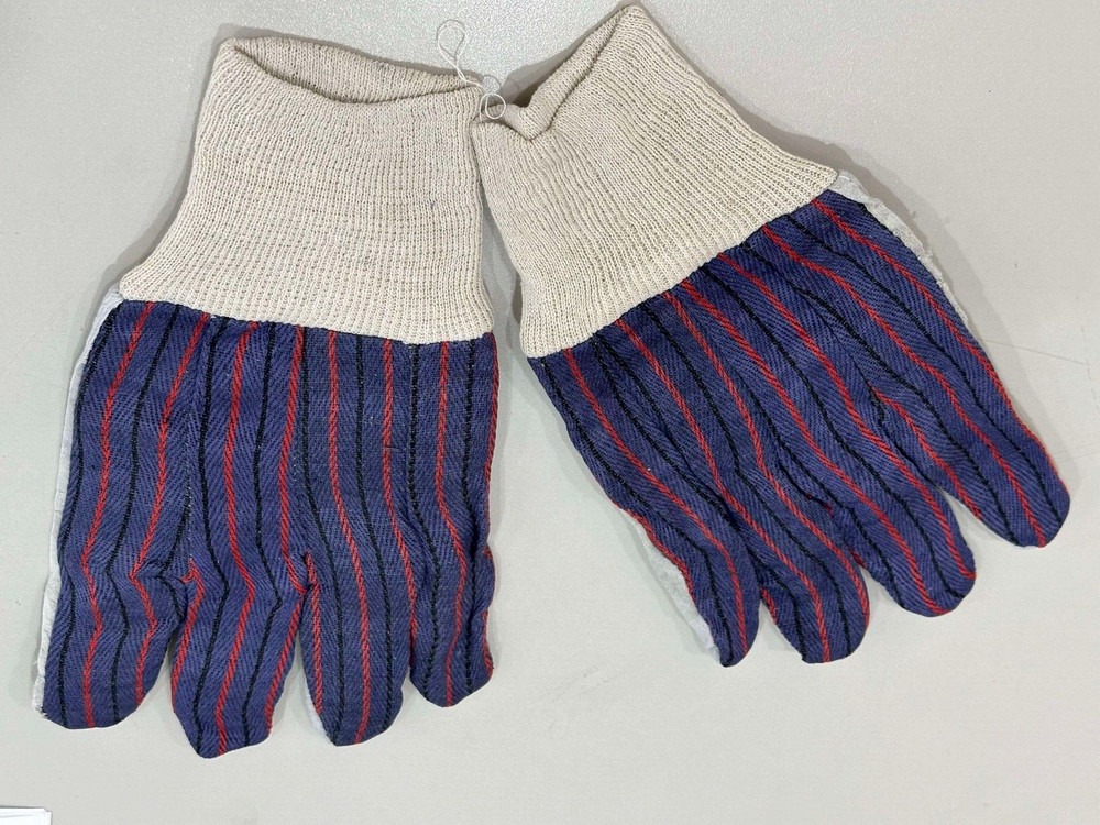 Mens Knit Wrist Single Palm Unlined Leather Palm Work Gloves (Dozen)