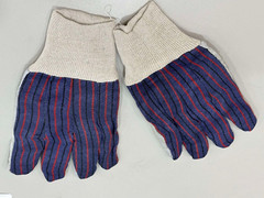 Mens Knit Wrist Single Palm Unlined Leather Palm Work Gloves (Dozen)