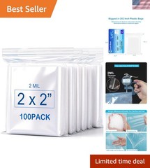 Versatile 2”X 2” Clear Zip Lock Bags – 100 Count for Jewelry, Photos & More