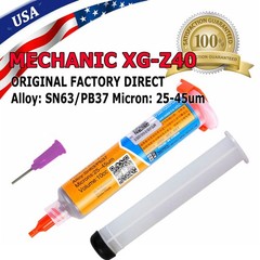 MECHANIC XG-Z40 10cc Syringe Solder Paste Flux Sn63/Pb37 25-45um 10cc Tested
