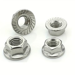 304 Stainless Steel Flange Nuts Kit – M3-M10, 100pcs for Hardware & DIY