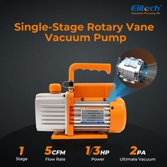 Elitech 2-in1 HVAC Tool Kit with 5CFM Vacuum Pump Digtal Manifold Gauge LMG-10W