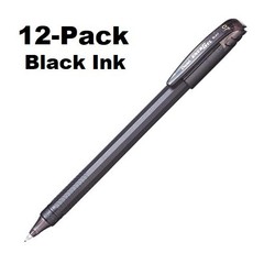 NEW 12-Pack Box Pentel EnerGel Roller Gel Pen BLACK Ink .7mm Fast Dry BL417-A