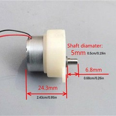 Mini DC3-9V Low Speed High Torque Gear Motor No-Load Speed 21RPM Micro Gearbox