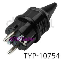 MENNEKES TYP 10754 Part no.10754 [IP44 230V 16A 2P+E BLACK] Screw terminals