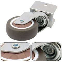 4 Pcs 2″ Casters U-Shaped Bracket Furniture Wheels (2 with brake&2 without)