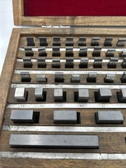 Gage Block 81 Pcs Set Grade 2 Wooden Case 96177 See Pics