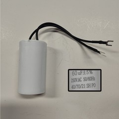 60UF 250VAC Wire Motor Run Capacitor CBB60 50/60HZ HVAC 25/85/21 25X45mm 60MFD