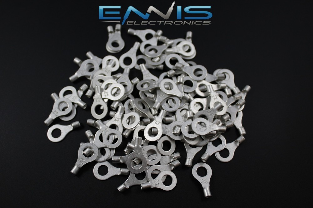 14-16 GAUGE 25 PK UNINSULATED/ NON INSULATED RING 1/4 TERMINAL CONNECTOR URB14
