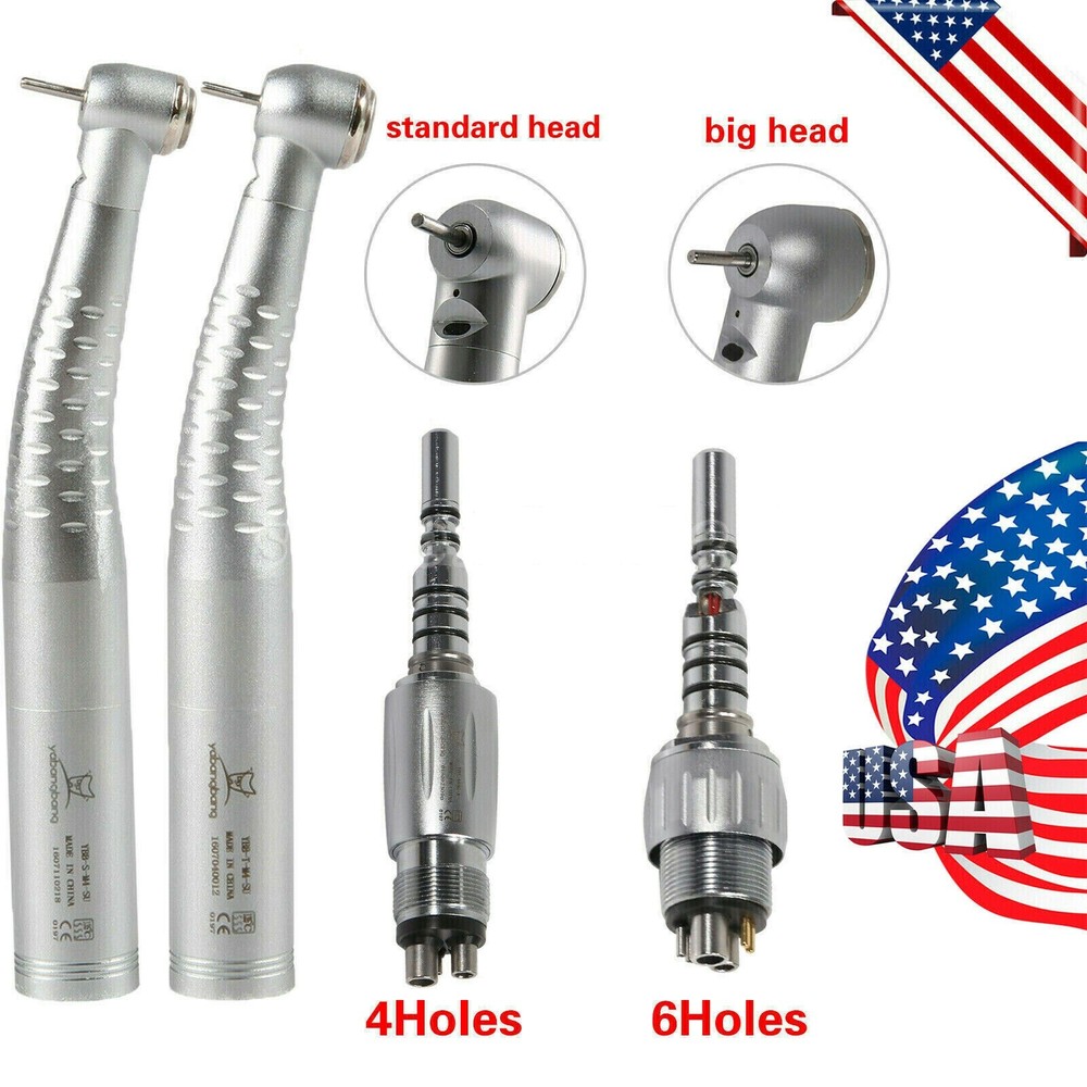 KAVO Style Dental Fiber Optic High Speed Handpiece LED Quick Coupler 4Hole 6 Pin