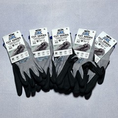 GRX Cut Series Gloves 5 Pair Mens XL Cut Level A3 Dipped Coated Palm Durable