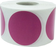 Circle Dot Stickers | 1.5″ inches Round – 500 Pack | Pick One Color