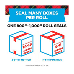 Scotch Heavy Duty Shipping Packing Tape, Clear, Packing Tape for Moving Boxes an