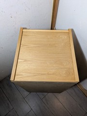 Vintage Industrial Mission Style Oak Wood Filing File Cabinet 2 Drawer Brass N54