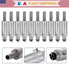 10 NSK Style Dental Slow Low Speed Handpiece Air Motor E-type 4Holes Micromotor
