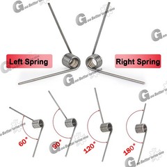Torsion Spring 3-9 Coil (10 pcs), 2mm Wire dia, 10 ~ 20mm OD, Left spring Steel