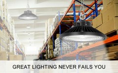 150W UFO Led High Bay Light Dimmable Commercial Industrial Garage Light 5000K