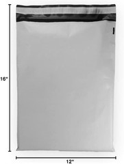 Puncture Resistant 12″ x 16″ White Poly Mailers – Pack of 10 Self-Sealing Bags