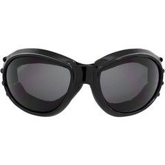 Birdz Eyewear Eagle Motorcycle Goggles (Black Frame/Smoke Lens)