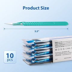 Disposable Sterile Scalpels Stainless Steel Blade/Plastic Handle 4 Models #10-15