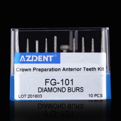 50Types Dental Surgical FG Diamond Burs Kit Fit High Speed Handpiece AZDENT