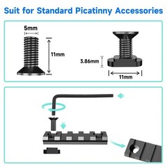 24 PCS Mlok Screws and Nuts Replacement Sets, M-Lok Rail Mount Screws & T-Nuts A