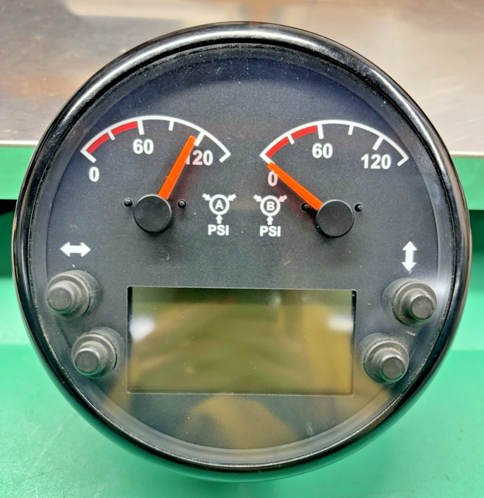 NOS PACIFIC INSIGHT RSB GLM21-BK 2 IN 1 MASTER DUAL AIR PRESSURE GAUGE SEE DISC