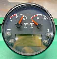 NOS PACIFIC INSIGHT RSB GLM21-BK 2 IN 1 MASTER DUAL AIR PRESSURE GAUGE SEE DISC