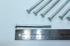Carriage Bolts Sets 4″ x 8mm Lot of 9 With Nuts & Washers
