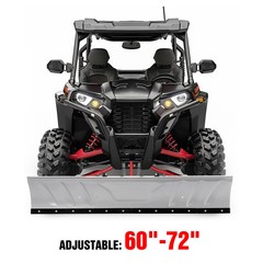 Adjustable 60″-72″ Width Snow Plow Blade For ATV UTV Switchblade Plow