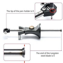 DIY Dual-purpose Linear Arc Scriber Parallel Wood Line Drawing Woodworking Tool