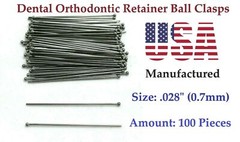 100 pieces – .028″ – Orthodontic Dental Ball Clasps +Free Shipping!