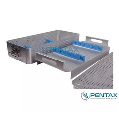 Aluminum Surgical Sterilization Tray Box 540x250x100mm Laparoscope Instruments