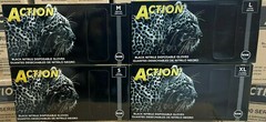 1000 PCS Shamrock Action Industrial Black NitrileTextured 6 MIL Gloves S M L XL