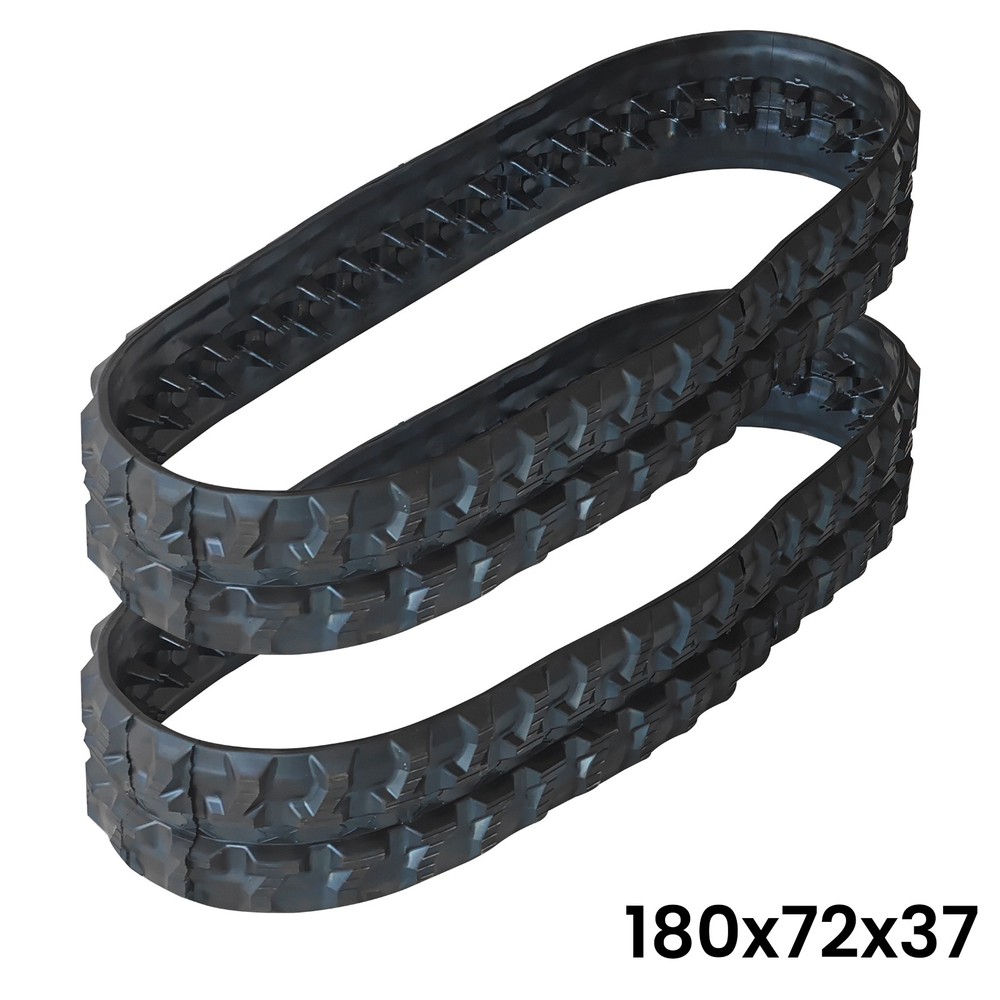 2Pcs 180x72x37 Rubber Tracks For Chinese Mini Excavators