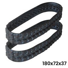2Pcs 180x72x37 Rubber Tracks For Chinese Mini Excavators