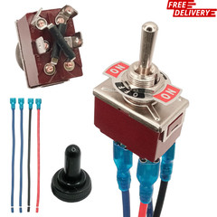 Momentary Reverse Polarity Switch 12V 30A | DPDT 4-Pin (ON)-Off-(ON) Toggle Swit