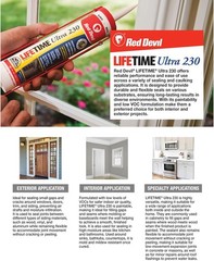 Lifetime Ultra 230 Elastomeric Acrylic Latex Sealant, 10.1 oz,