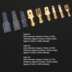 180Pcs Electrical Wire Cable Terminal Connector Golden Insert Spring With Cover
