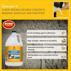 Concrete Adhesive Glue 1-Gallon White Bonding Mix for Masonry & Mortar