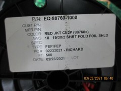 BELDEN EQ-88760 500FT Shielded 2-wire probe sensor cable – Veeder-Root MONITOR