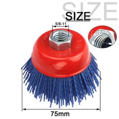 3″ Abrasive Filament Nylon Bristle Cup Brush, Sanding Scuffing, 5/8-11 Thread