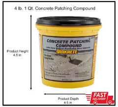 Quikrete 4 lb. 1 Qt. Concrete Patching Compound, Use for patches up to 1/4 inch