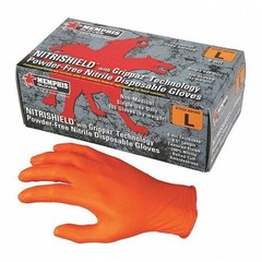 Mcr Safety 6016Os Nitrishield With Grippaz, Nitrile Disposable Gloves, 6 Mil