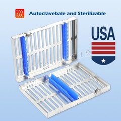 5 DENTAL SURGICAL AUTOCLAVE STERILIZATION CASSETTES RACKS BOX FOR 10 INSTRUMENTS