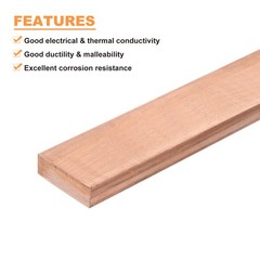 Copper Flat Bar 1/4″ Thickness x 1″ Width x 6″ Length Copper Bar Stock